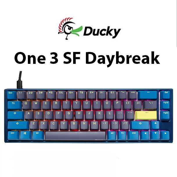 TECLADO MECANICO DUCKY ONE 3 SF DAYBREAK RGB CHERRY MX RED DOUBLE SHOT PBT ESPAÑOL
